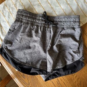 Lululemon Athletica Gray and Black Athletic Shorts